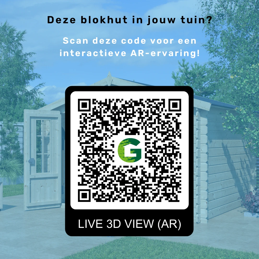 Woodlands Blokhut Oregon met Overkapping 565 x 295 cm - Afbeelding 4